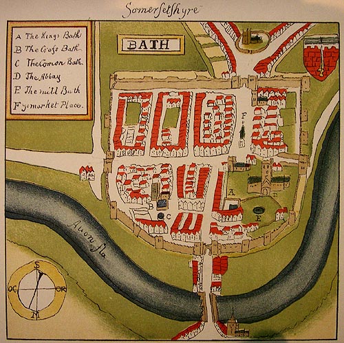 Old Map Of Bath